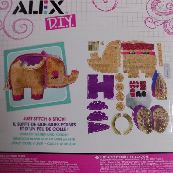 Alex DIY Sew Corky Elephant Plush Kids Art & Craft - Picture 4 of 4